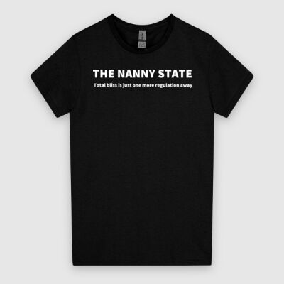 the nanny state text only - Women's HeavyCotton™ Tee  Thumbnail